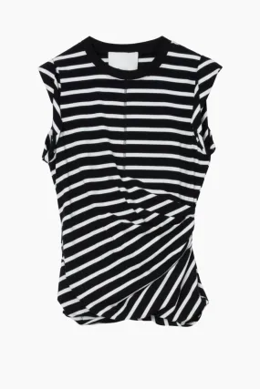 3.1 Phillip Lim Twisted Stripe Tank - Black Multi Stripe