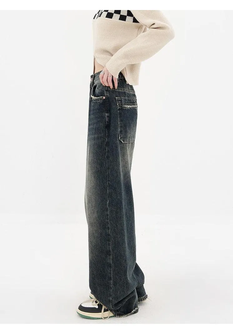 Acubi Wide Leg Dark Jeans