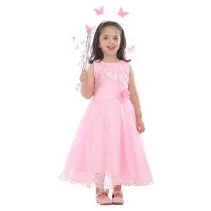 Ahhaaaa Kids Cotton A-Line Maxi Dress/Angel Pari Dress/Christmas Gown