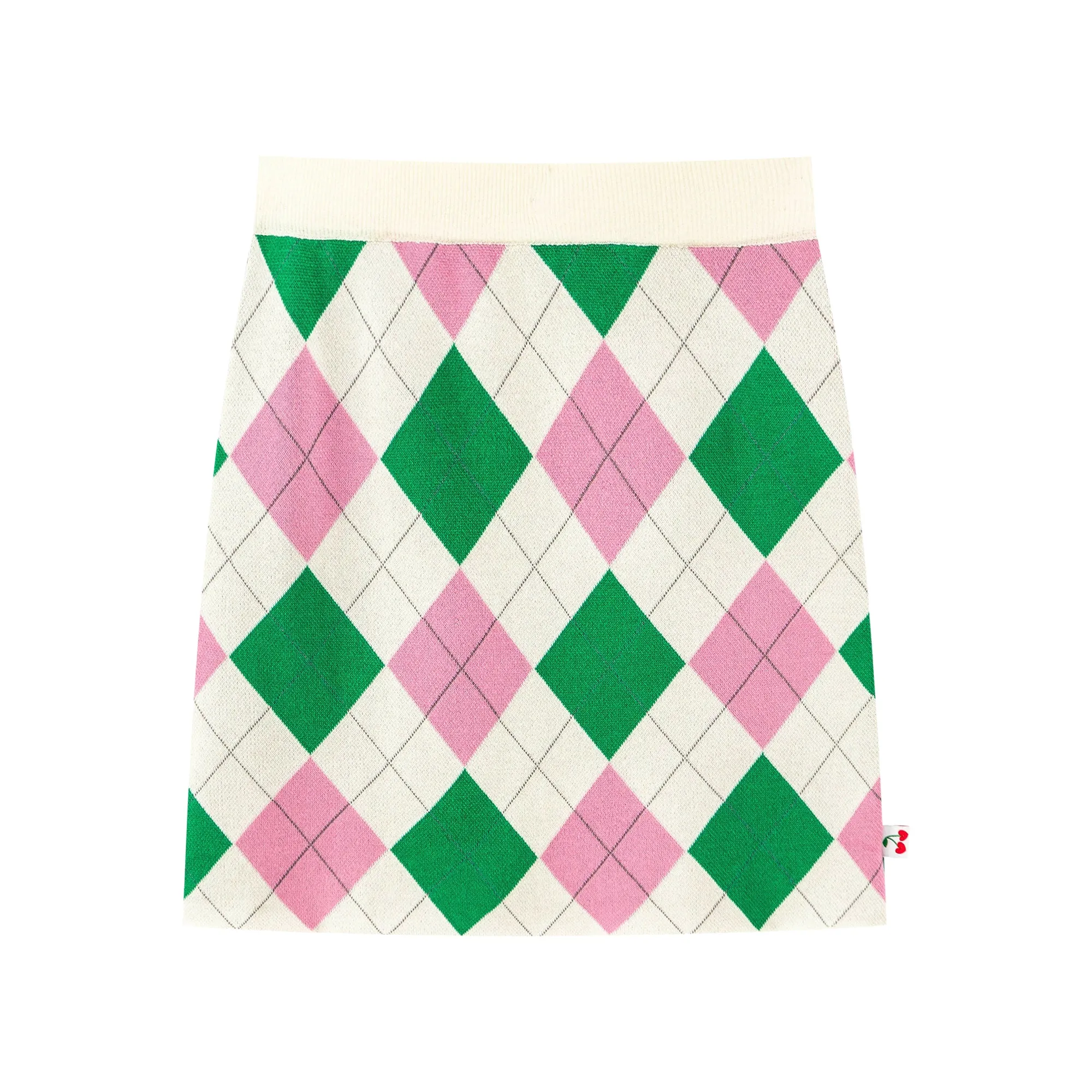 Argyle Knitwear Mini Skirt