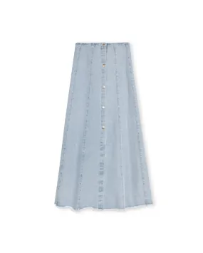 Button Down A-Line Maxi Skirt