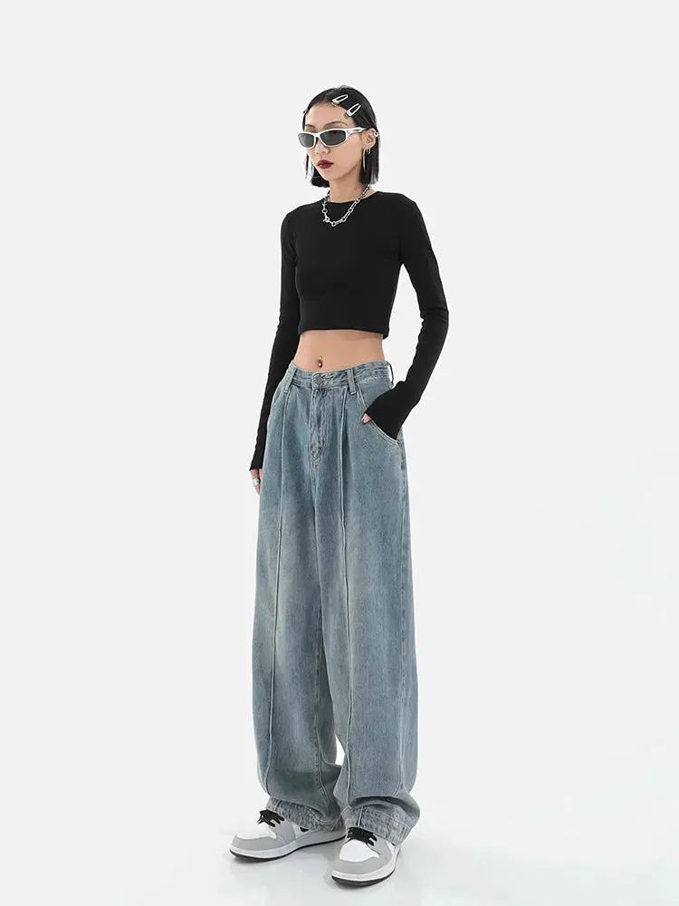 Fashion Harajuku Denim Baggy High Street Wide Leg Jeans