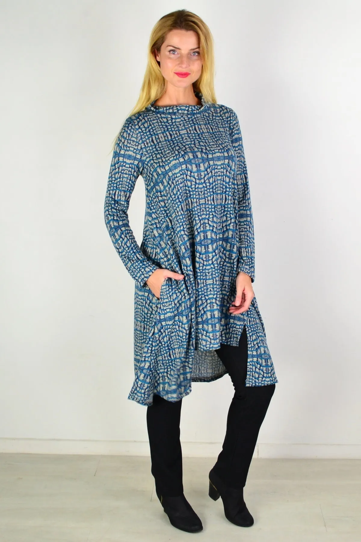 Gorgeous Aztec Fleece Tunic Dress