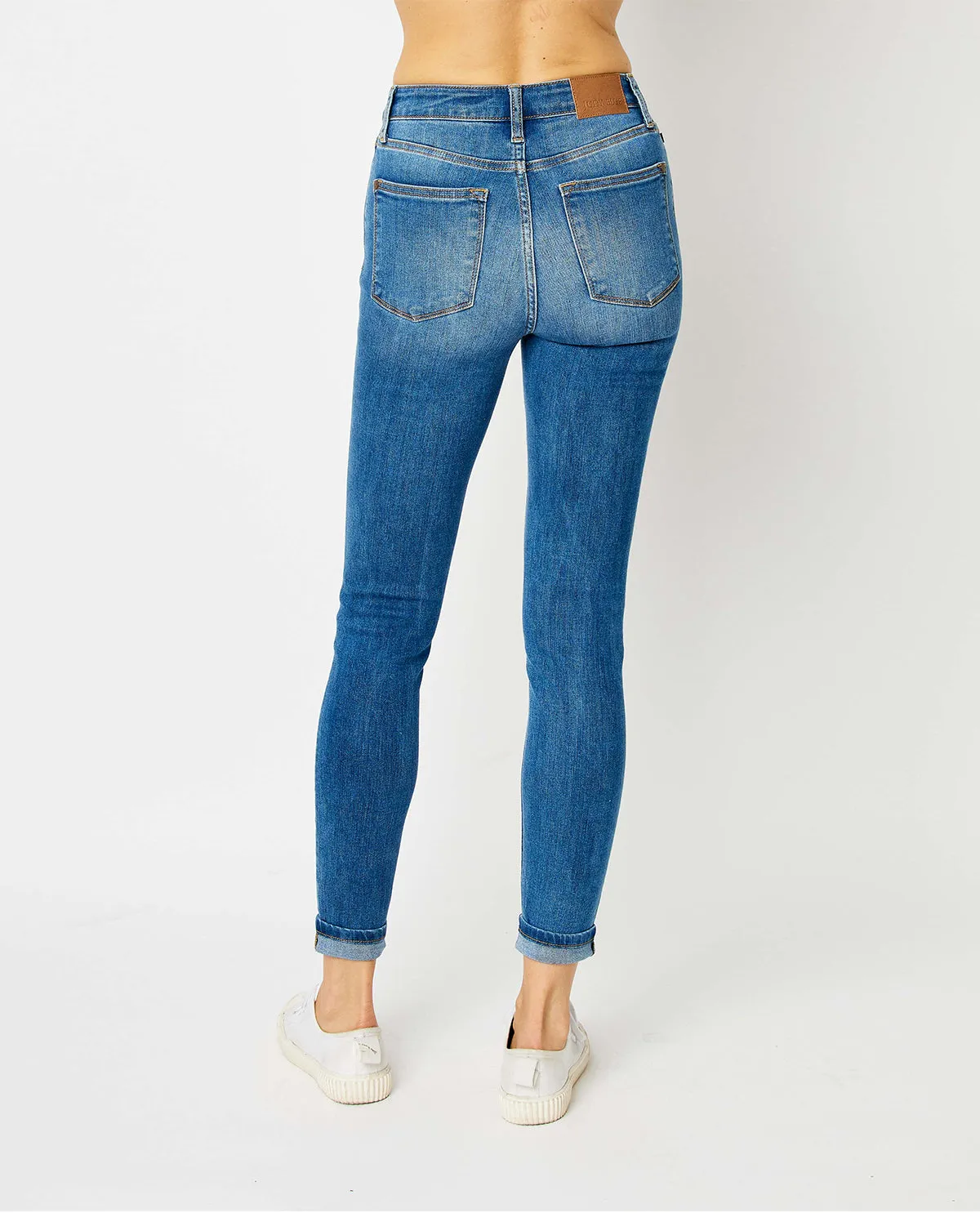 Judy Blue High Waist Cuffed Hem Skinny Jeans