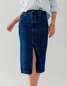 Meredith Dark Denim Pencil Skirt