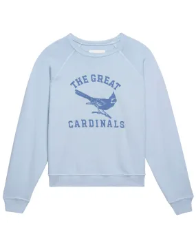 The Shrunken Sweatshirt. Graphic -- Light Sky with Perched Cardinal Graphic